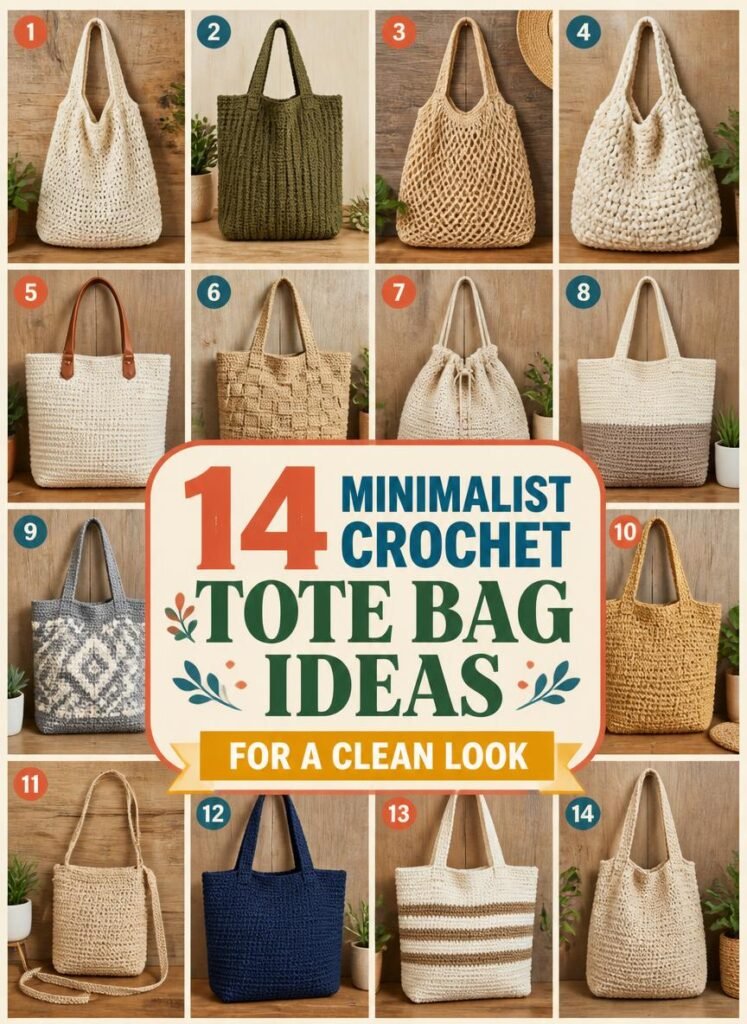 14 Minimalist Crochet Tote Bag Ideas