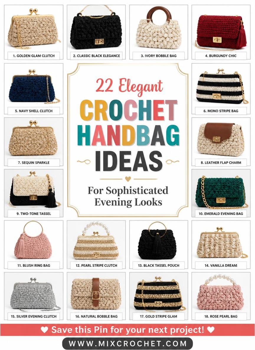 22 elegant crochet handbag ideas for sophisticated evening looks